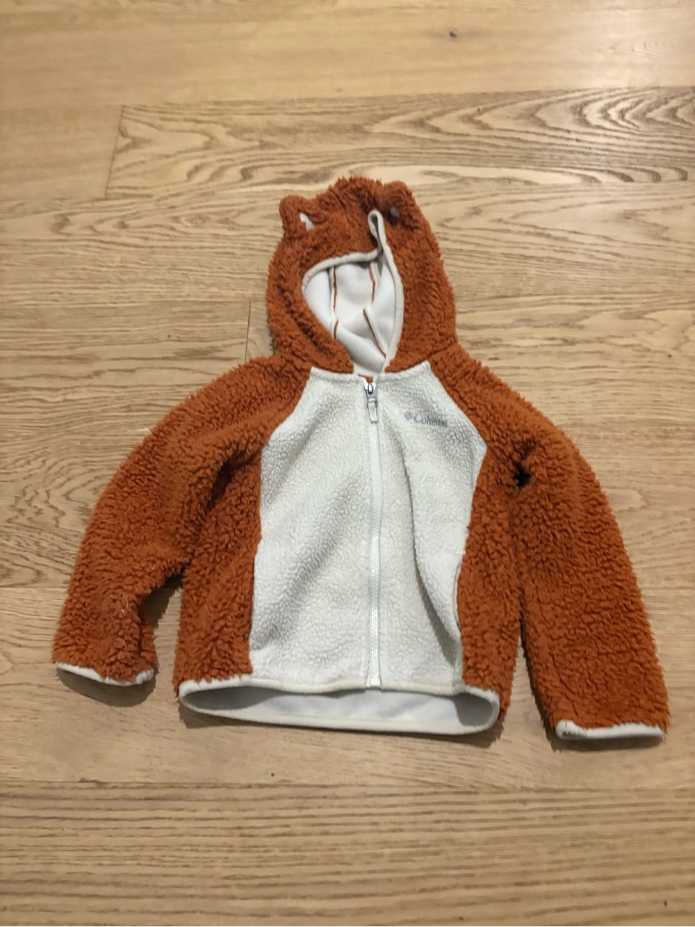 3t Cozy Kids fleece Zip Hoodie - foxy